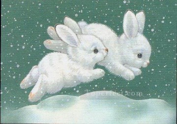 Rabbit Bunny Hare Painting - cartoon bunny
